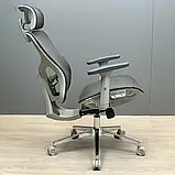 Крісло Richman Ергостар Хром Synchro Сітка Сіра, фото 4