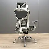 Крісло Richman Ергостар Хром Synchro Сітка Сіра, фото 5
