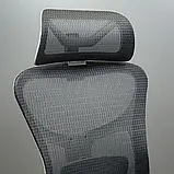 Крісло Richman Ергостар Хром Synchro Сітка Сіра, фото 7