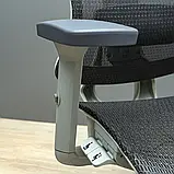 Крісло Richman Ергостар Хром Synchro Сітка Сіра, фото 9