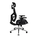 Крісло Richman Ергостар Хром Synchro Сітка Чорна, фото 3