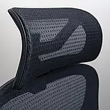 Крісло Richman Ергостар Хром Synchro Сітка Чорна, фото 7