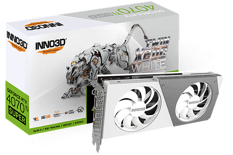 Відеокарта GeForce RTX 4070 Ti Super 16GB Inno3D Twin X2 OC White (N407TS2-166XX-186156W), фото 1