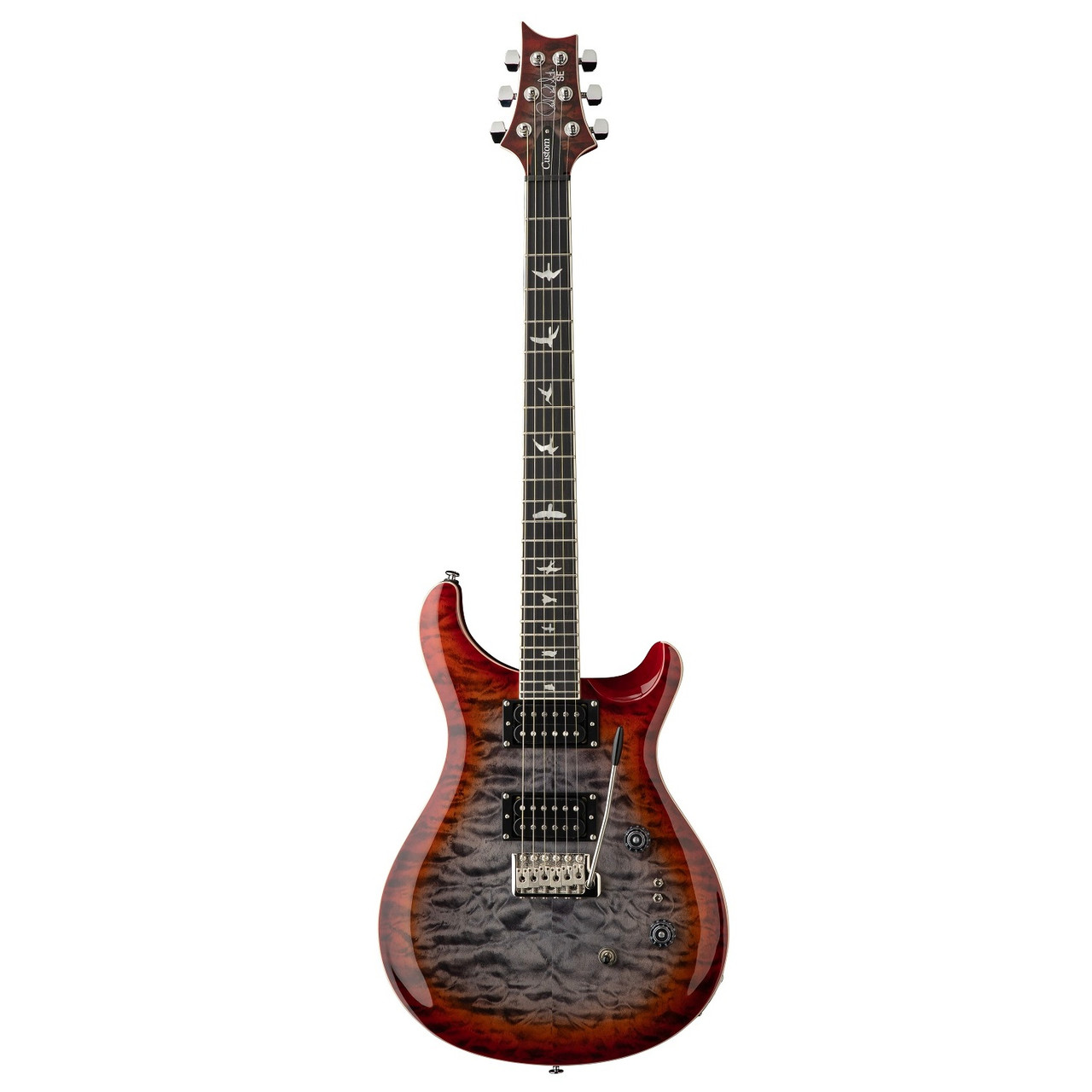 Електрогітара PRS SE CUSTOM 24-08 QUILT (CHAROCAL CHERRY BURST), фото 1
