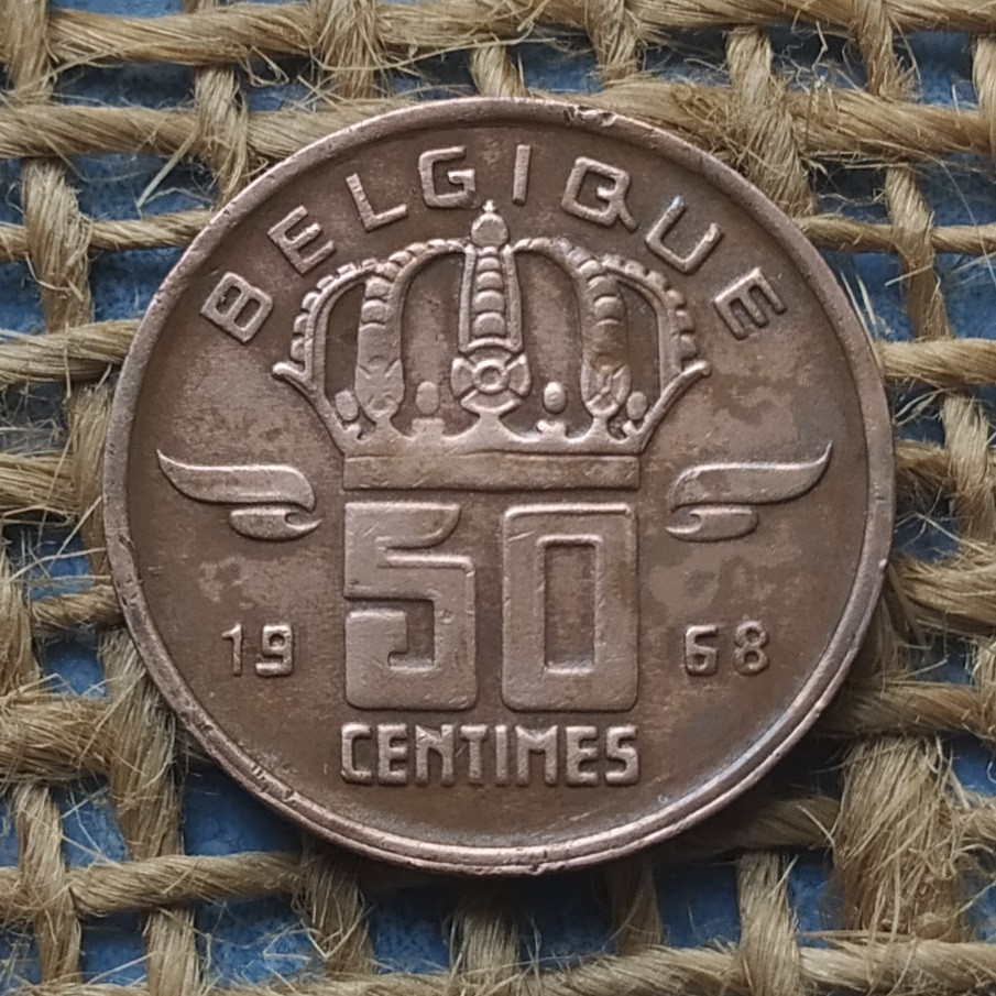 50 сантимiв 1968 року. Бельгiя