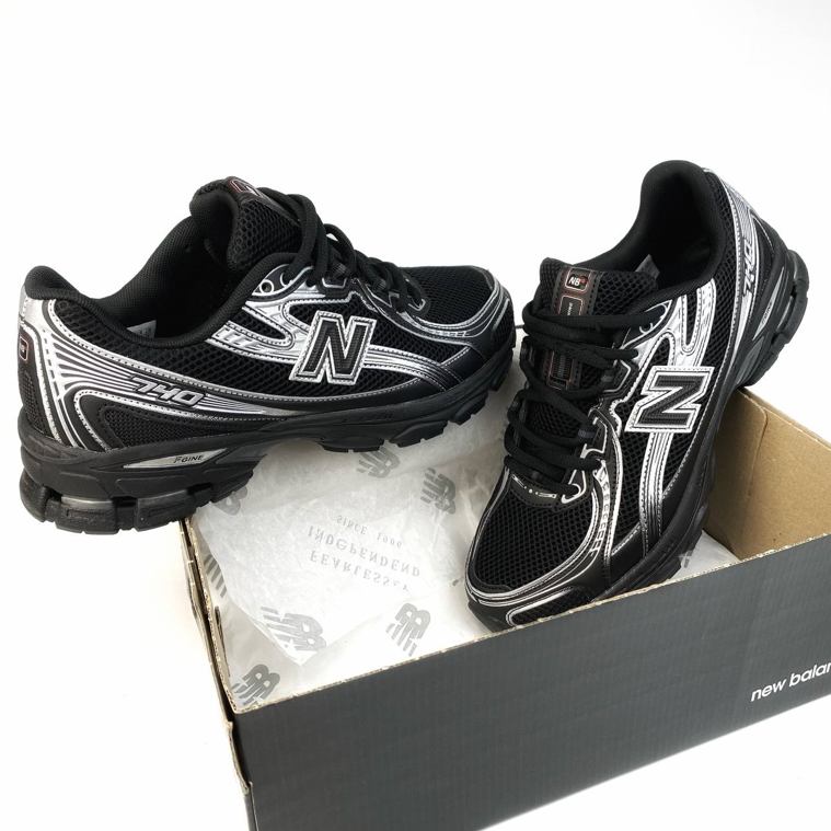 Чоловічі кросівки New Balance 740 Black Silver NB чорні НБ весна літо