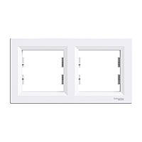 Рамка двомісна горизонтальна біла – ASFORA EPH5800221