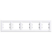 Рамка п'ятимісна горизонтальна біла – ASFORA EPH5800521
