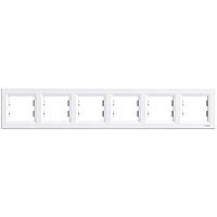Рамка шестимісна горизонтальна біла – ASFORA EPH5800621