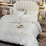 Комплект полуторної постільної білизни високої якості із сатину 150*220 см Півтораспальний розмір, фото 4