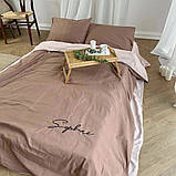Євро комплект якісної постільної білизни із сатину Євро розмір 200*220 см, фото 2