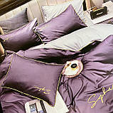 Комплект полуторної постільної білизни високої якості із сатину 150*220 см Півтораспальний розмір, фото 3