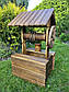 Декоративний дерев'яний колодязь 40х42х75 см, фото 2