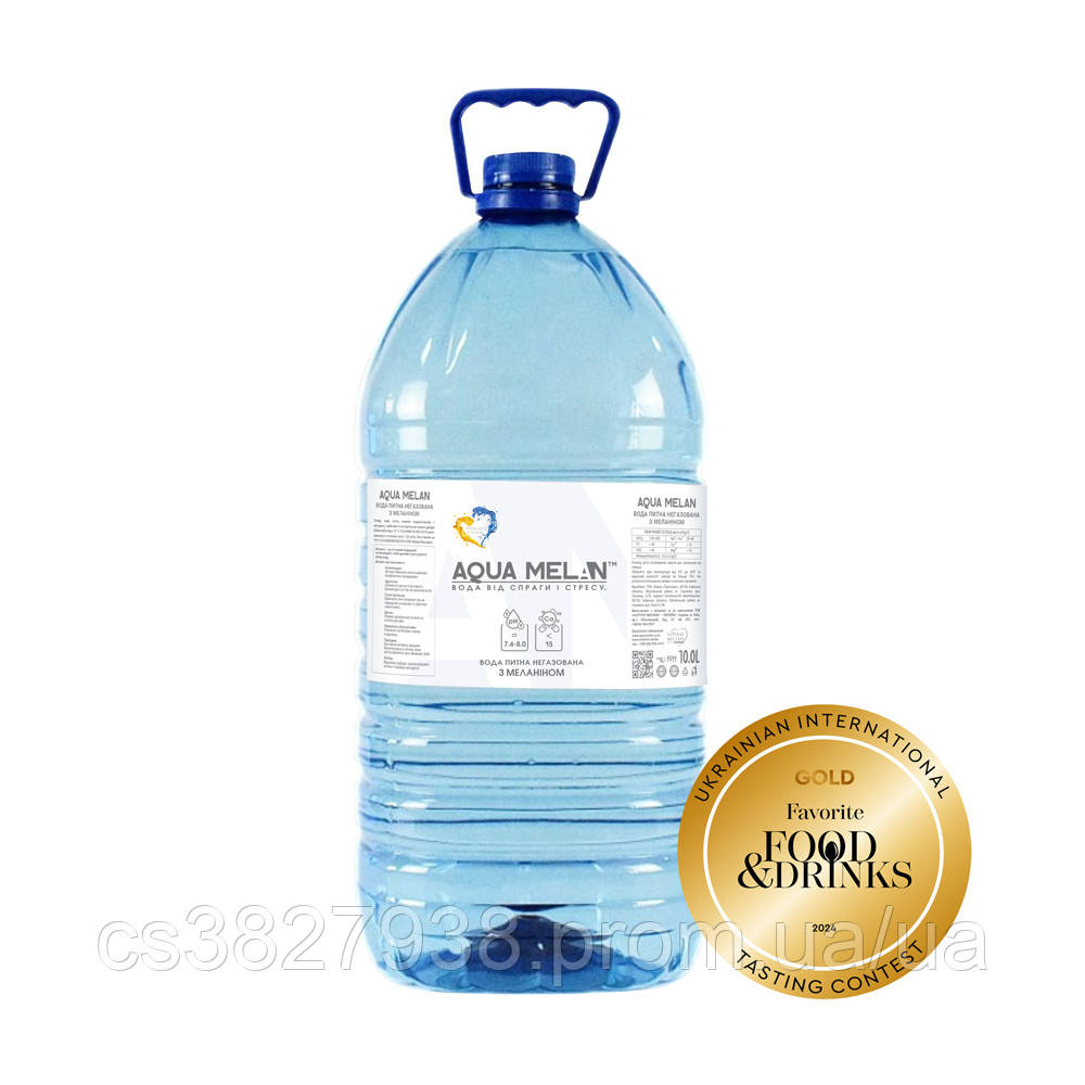 AQUA MELAN вода питна негазована з меланіном 10 л (Bag-in-Box)