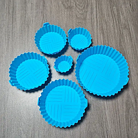 Набір силіконових форм для аерогрилів та аерофрітюрниць з 6 шт SS-003 синій