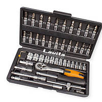 Набір 1/4" 46 шт, 4-14 мм з тріщ., Подовж., Кардан, отв.