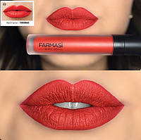 Уценка! Термін до 12/24. Рідка матова помада для губ 212 Red Flame Червоне полум'я Make Up Farmasi 4 мл