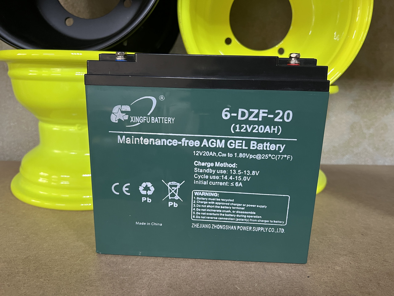 Акумулятор XINGFU GEL 12 V 20 AH, 6-DZF-20, для електроквадроциклу, клеми під болти