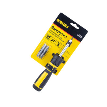 Викрутка бітами 12 шт CrV тріскаточна, високошвидкісна (блістер) з