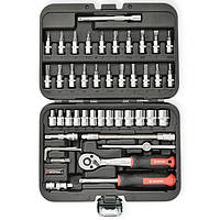 Набір 1/4" 46 шт, 4-14 мм з тріщ., Подовж., Кардан, отв.