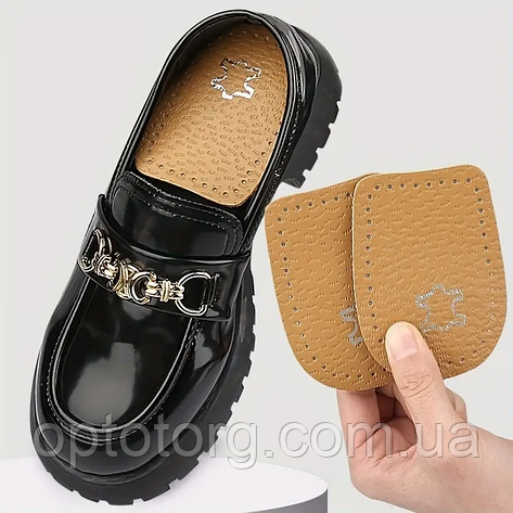 Підп'яточник шкіряний Бежевий великий, фото 1