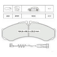 Колодки гальмівні пер, зад Iveco Daily 35-45-49 (96-) (Dafmi Intelli) Dafmi-Intelli