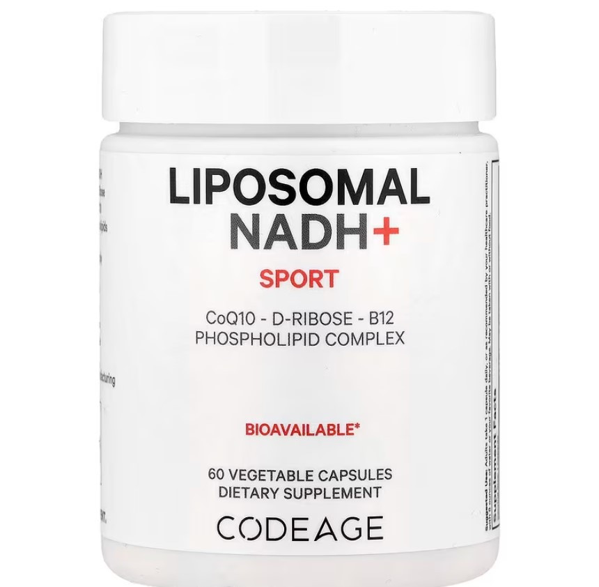 CodeAge Liposomal NADH+ / Ліпосомальний НАДН+ вироблення клітинної енергії 60 капсул
