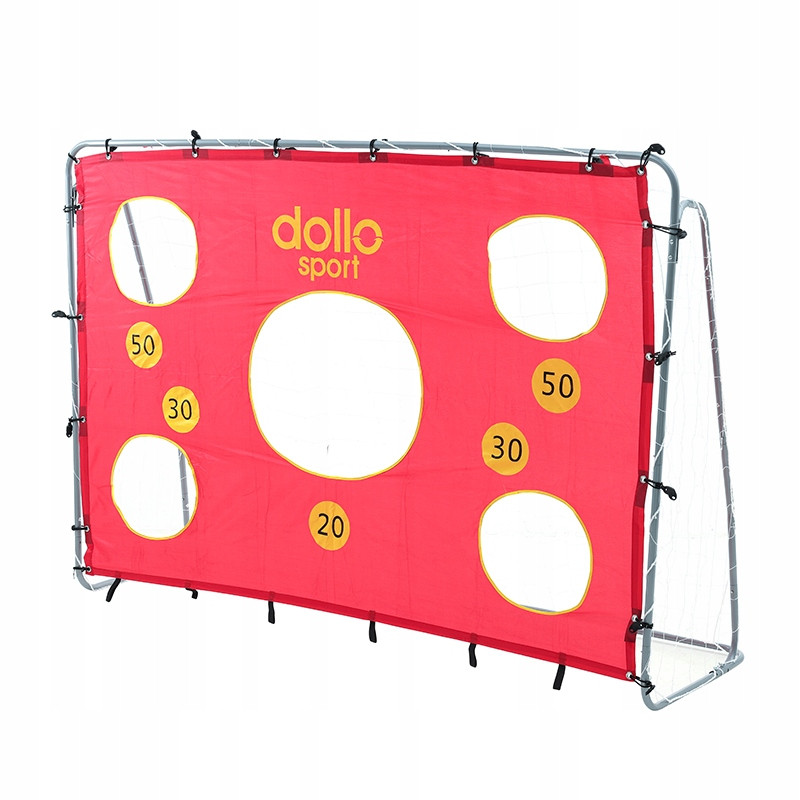 Переносні великі футбольні ворота 215 х 153 х 76 см + килимок точності + сітка Dollo Sport, фото 1