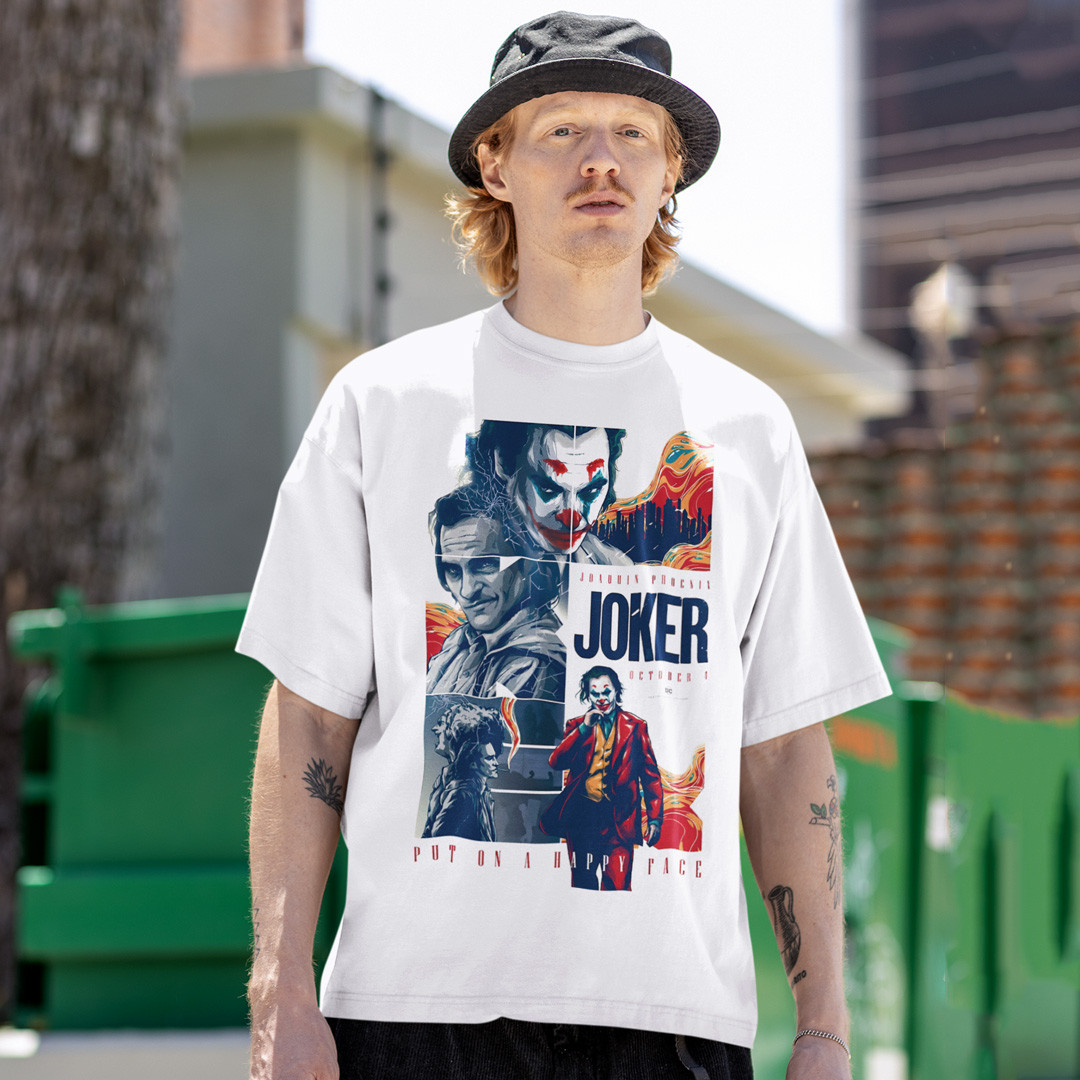 Футболка унісекс Joker (Put On A Happy Face) L білий, фото 1