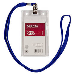Бейдж Axent vertical 11,7*6,4cm, string, clear 4506-А smart