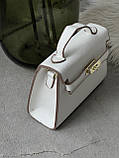 Сумка жіноча Hermes Kelly mini білий крос боді Хермес, фото 4