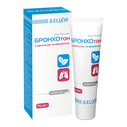 Бронхотон ментол і евкаліпт крем-бальзам 75 мл Elixir