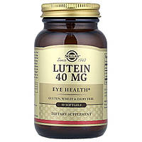 Лютеїн, Lutein, Solgar, 40 мг, 30 гелевих капсул