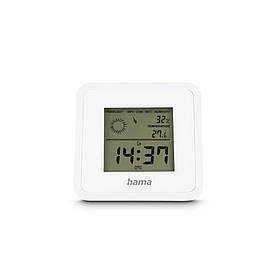 HAMA Термогігрометр Hama внутр. вимірювання, CR2032, темп-ра, вологість, білий