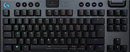 Клавиатура Logitech G915 TKL Tenkeyless Lightspeed Wireless RGB Mechanical Gaming Keyboard Carbon USB