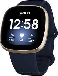 Годинник Fitbit Versa 3 Midnight/Soft Gold Aluminum (FB511GLNV)