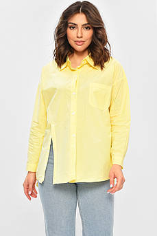 Сорочка жіноча однотонна жовтого кольору р.46-48 202238M
