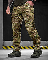 Тактичні літні штани Saynboy Мультикам ріпстоп з посиленими колінами та манжетами на хлястиках L |neper-9239|