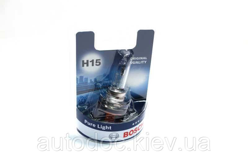 Лампа розжарювання H15 55/15W 12V PGJ23T-1 Pure Light BL (вир-во BOSCH), арт.1 987 301 099, фото 1