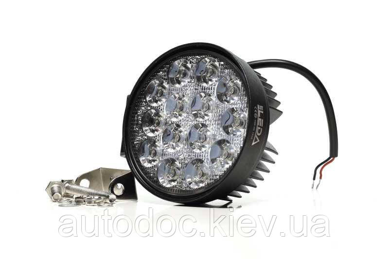 Фара LED кругла 42W, 14 ламп, 114*128мм, 3080Lm широкий промінь 9-32V 6000K (LITLEDA, JUBANA), арт.453701050, фото 1