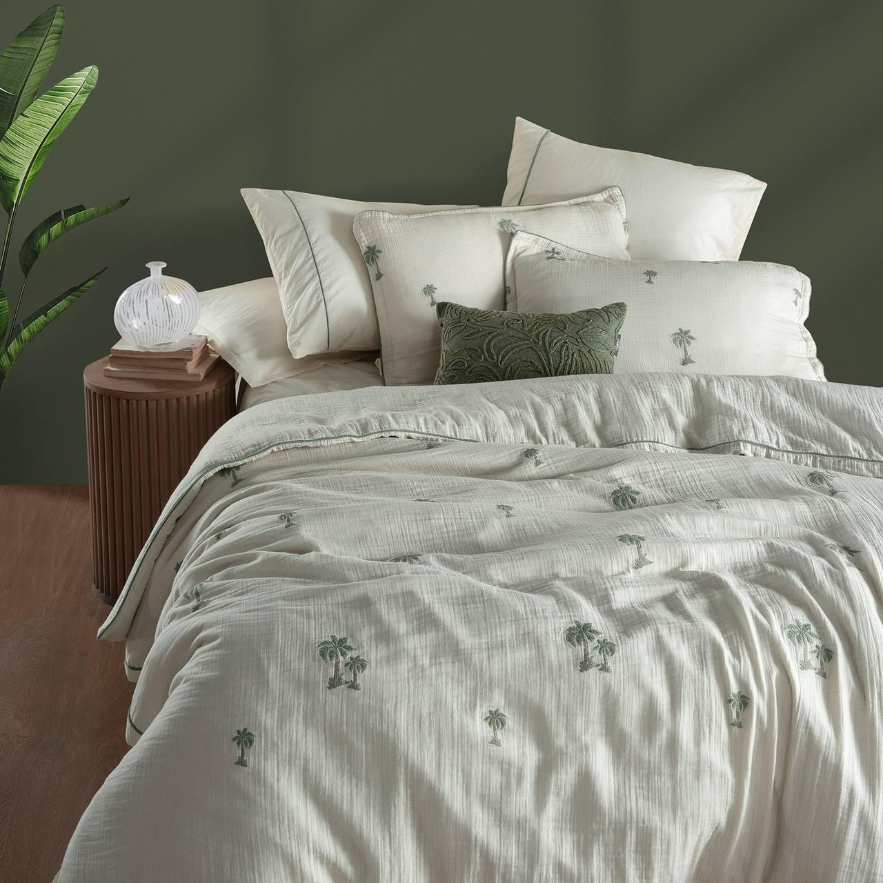 Двоспальний Євро комплект Sarev Mood Comfort Etin Муслін з вишивкою (на замовлення), фото 1