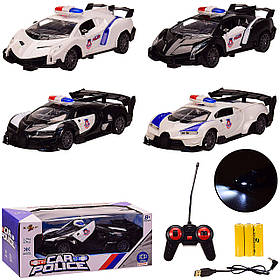 Машина акумулятора. р/в, 2 види, 2 кольори, поліція, відкр.двері, в кор. 26*10,5*14см (30 шт.)