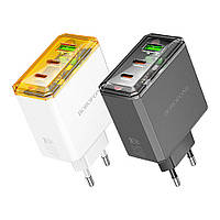 Мережевий зарядний пристрій Borofone BAS34A 2Type-C/1USB PD/QC 65W