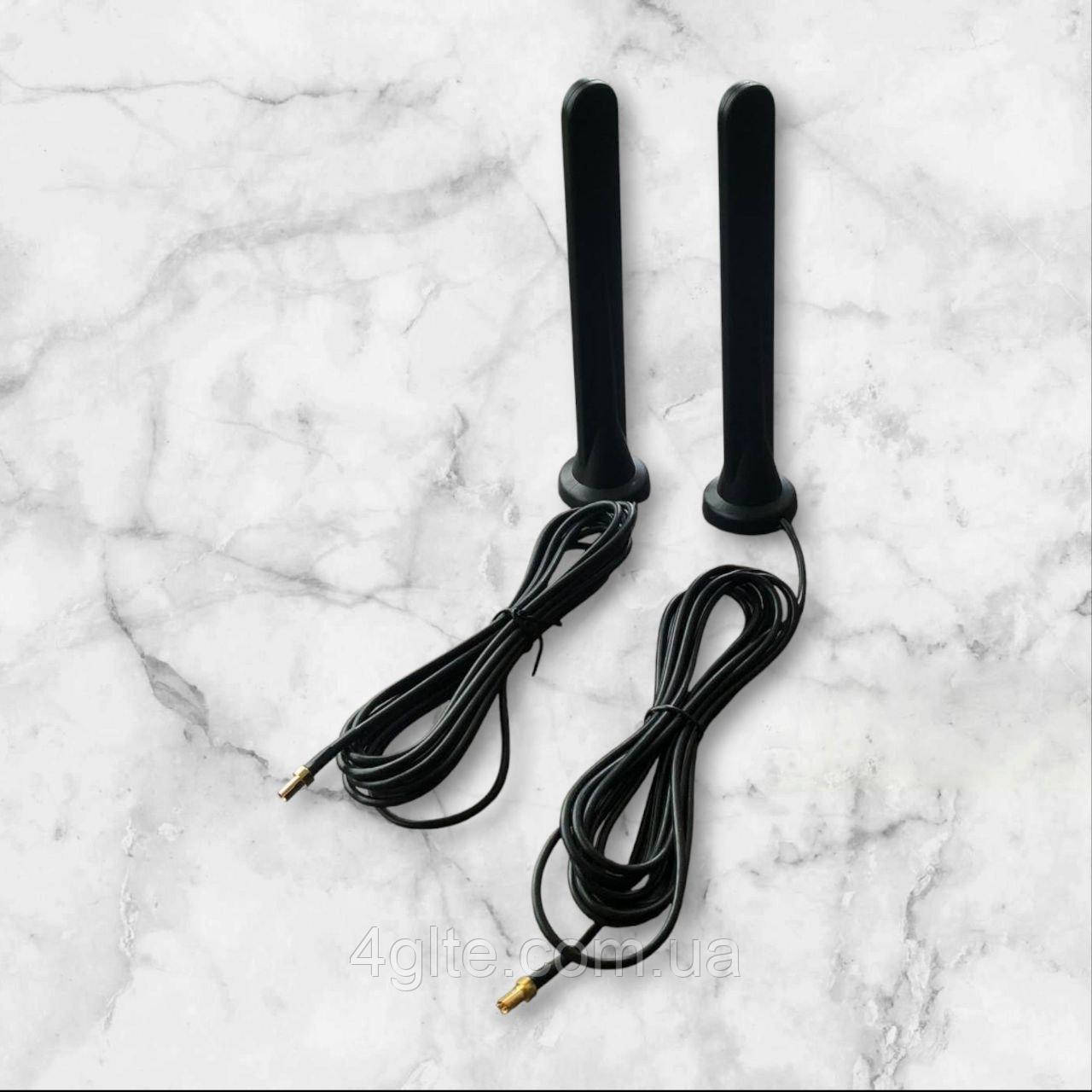 Комплект антен широкосмугових 12-15dBi на магніті (600-6000 МГц, TS9) MIMO, фото 1