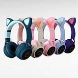 Бездротові Bluetooth навушники з котячими вушками BT028 Фіолетові, фото 10