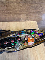 Готовый набор для рыбалки Всё включено 24 предмета с удочками и катушками комплект рыболовный в чехле