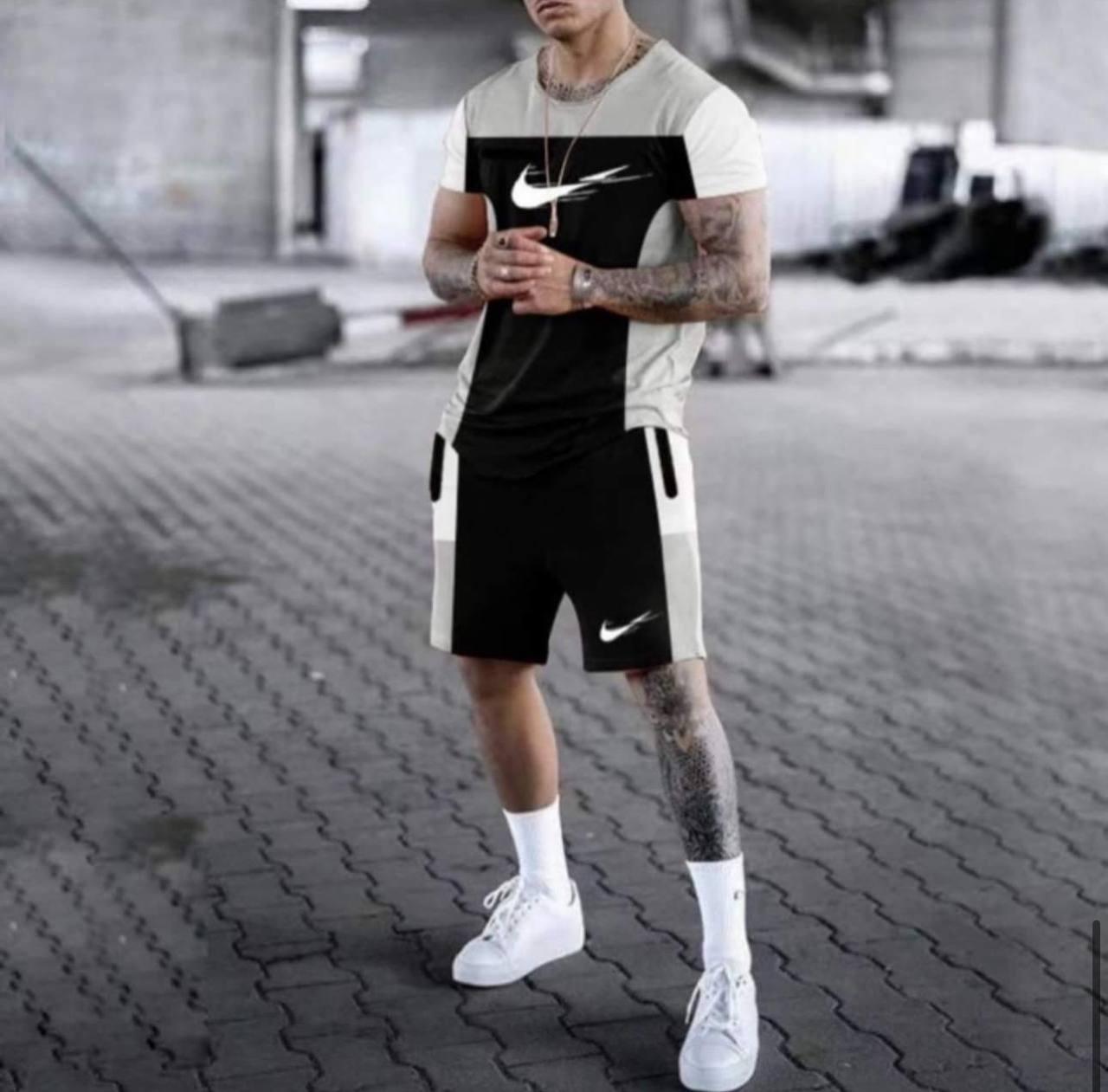Літній чоловічий спортивний костюм Nike ( шорти + футболка )