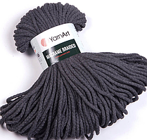 Пряжа Macrame Braided Yarnart-758 темно-сірий