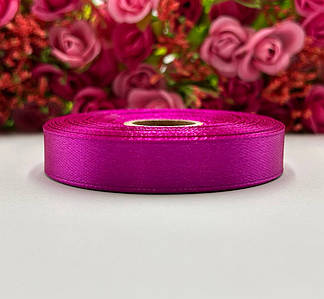 Атласна стрічка для рукоділля - 1,2 см x 23 м / Маджента