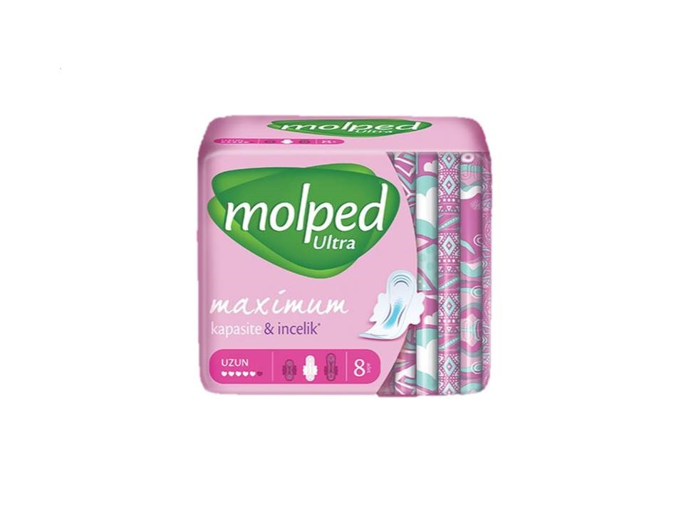 Прокладки гігієнічні Molped Ultra Long 5 крапель 8 шт, фото 1